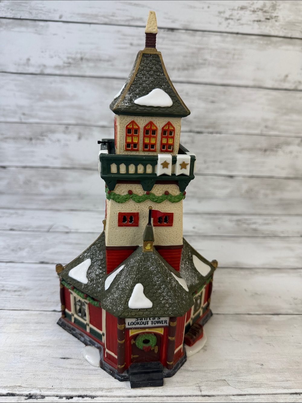 Department 56 Heritage Village North Pole Series Santa's Lookout Tower read